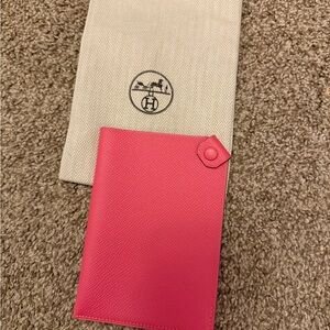 Hermès Pink Leather Travel Holder